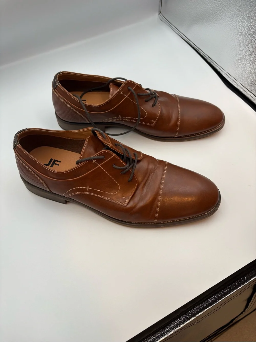 Men’s JF J. Ferrar Brown Leather Oxfords SZ 12M